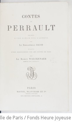 Cover of Les contes de Perrault