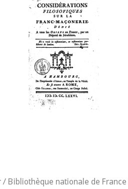 Cover of Considérations filosofiques sur la Franc-maçonerie dédié à tous les Oriens en France