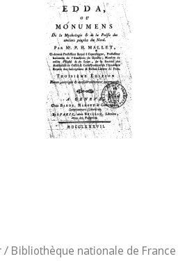 Cover of Edda, ou Monumens de la mythologie et de la poésie des anciens peuples du Nord (3e édition)