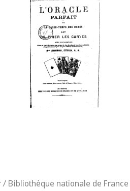 Cover of L'oracle parfait, ou Le passe temps des dames