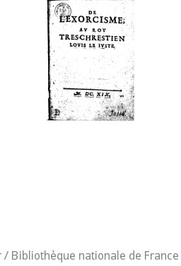 Cover of De l'exorcisme ... [Signé