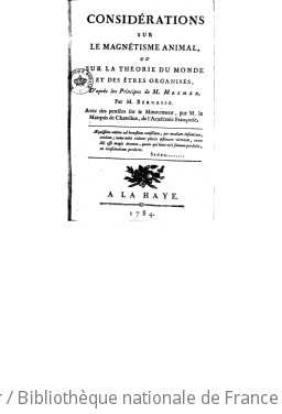 Cover of Considérations sur le magnétisme animal ou sur la théorie du monde et des êtres organisés d'après les principes de M. Mesmer