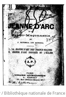Cover of Jeanne d'Arc et la franc-maçonnerie