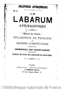 Cover of Le Labarum anti-maçonnique
