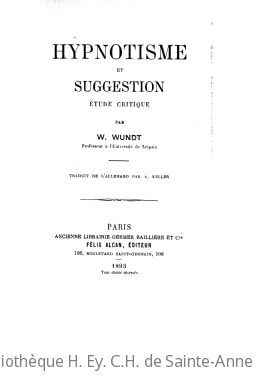 Cover of Hypnotisme et suggestion
