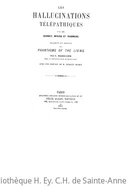 Cover of Les hallucinations télépathiques