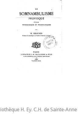 Cover of Le somnambulisme provoqué