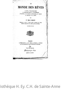 Cover of Le monde des rêves