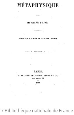 Cover of Métaphysique