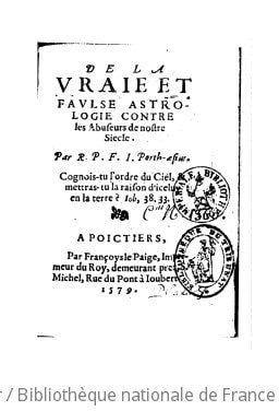 Cover of De la vraie et faulse astrologie contre les abuseurs de nostre siècle