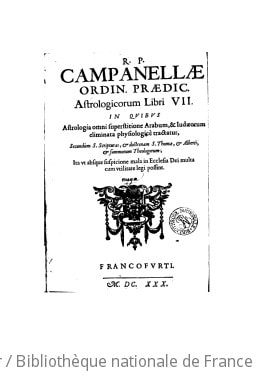 Cover of R. P. Campanellae,... Astrologicorum libri VII