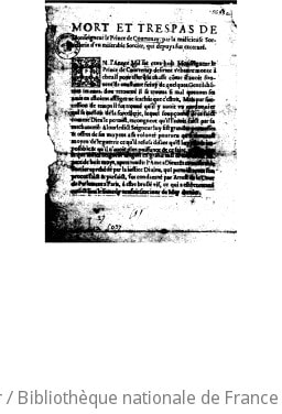 Cover of Mort et trespas de monseigneur le prince de Courtenay, par la malicieuse sorcellerie d'un misérable sorcier, qui depuis fut exécuté