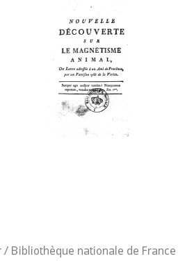 Cover of Nouvelle découverte sur le magnétisme animal, ou Lettre adressée à un ami de province