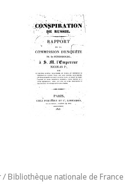 Cover of Conspiration de Russie