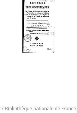 Cover of Lettres philosophiques sur l'origine des préjugés, du dogme de l'immortalité de l'âme, de l'idolâtrie... ([Reprod.])