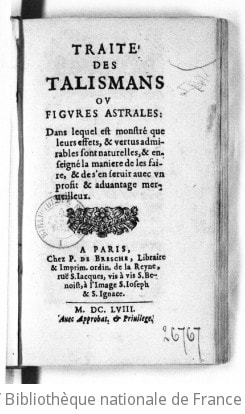 Cover of Traité des talismans ou figures astrales