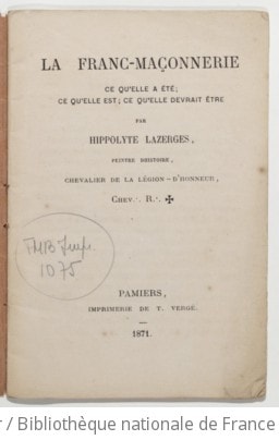 Cover of La franc-maçonnerie
