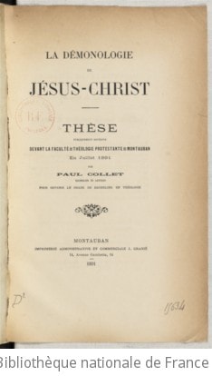 Cover of La démonologie de Jésus-Christ