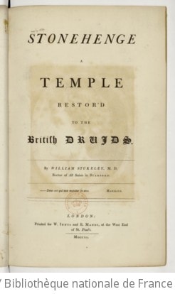 Cover of Stonehenge a temple restor'd to the British druids . By William Stukeley