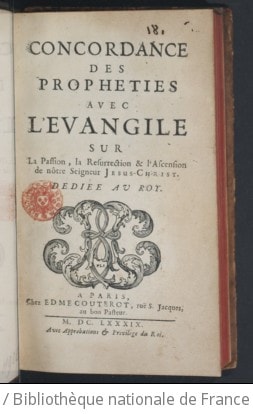Cover of Concordance des prophéties avec l'Évangile sur la Passion, la Résurrection et l'Ascension de Notre Seigneur Jésus-Christ
