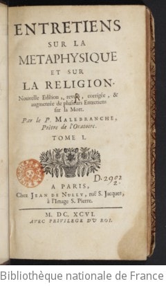 Cover of Entretiens sur la métaphysique et sur la religion, nouvelle édition, revue, corrigée et augmentée de plusieurs entretiens sur la mort, par le P. Malebranche