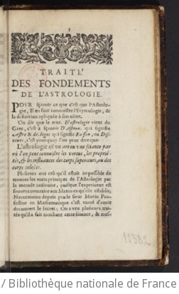 Cover of Traité des fondements de l'astrologie