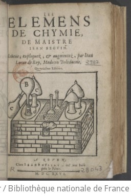 Cover of Les Élémens de chymie de Maistre Jean Béguin, reveus, expliquez et augmentez par Jean Lucas de Roy,... 4e édition