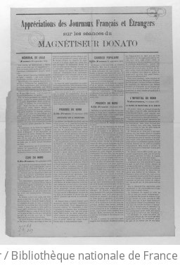 Cover of Appréciations des Journaux Français et étrangers sur les séances du magnétiseur Donato