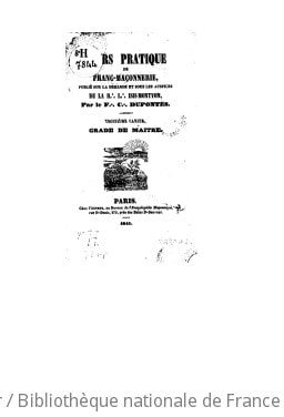 Cover of Cours pratique de franc-maçonnerie. 3-5èmes cahiers. Grade de maître