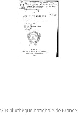 Cover of La religion spirite