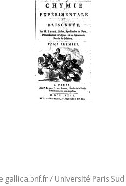 Cover of Chymie expérimentale et raisonnée. Tome 1
