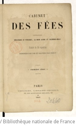 Cover of Le Cabinet des fées. Contenant