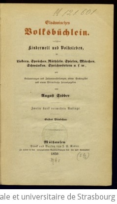 Cover of Elsässisches Volksbüchlein