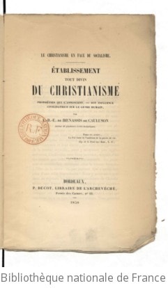 Cover of Établissement tout divin du christianisme