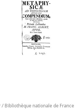 Cover of Metaphysicae ad theologiam applicatae Compendium