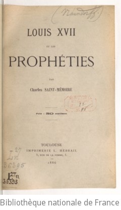 Cover of Louis XVII et les prophéties