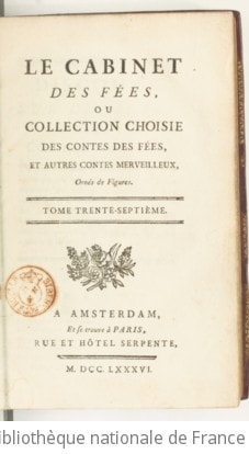 Cover of Notice des auteurs qui ont écrit dans le genre des contes de fées