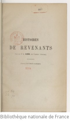 Cover of Histoires de revenants