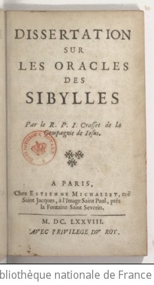 Cover of Dissertation sur les oracles des sybilles