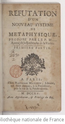 Cover of Réfutation d'un nouveau système de métaphysique. Partie 1
