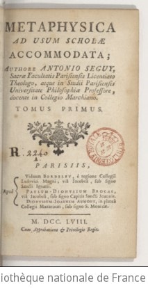 Cover of Metaphysica ad usum scholae accommodata. Tome 1