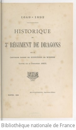 Cover of Historique du 3e Régiment de dragons