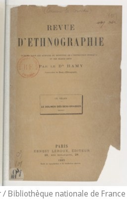 Cover of Le dolmen des Beni-Snassen (Maroc)