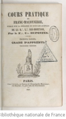 Cover of Cours pratique de franc-maçonnerie. 1-5èmes cahiers. Cahier 1