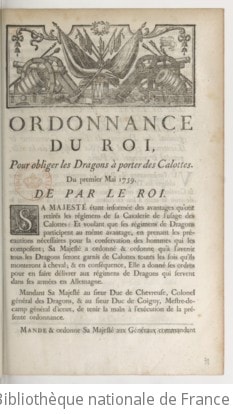 Cover of Ordonnance... pour obliger les dragons à porter des calottes