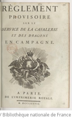 Cover of Règlement provisoire sur le service de la cavalerie et des dragons en campagne
