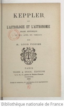 Cover of Keppler ou L'astrologie et l'astronomie