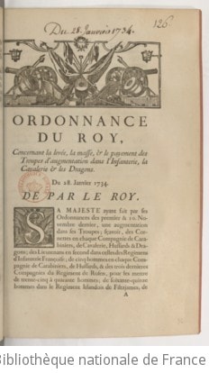 Cover of Ordonnance... concernant la levée, la masse et le payement des troupes d'augmentation dans l'infanterie, la cavalerie et les dragons