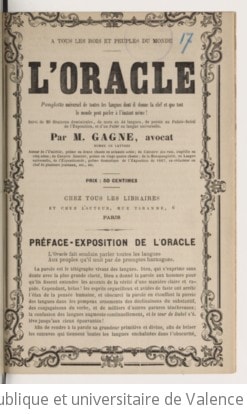 Cover of L'oracle, panglotte universel de toutes les langues