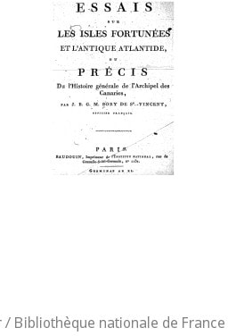 Cover of Essais sur les isles Fortunées et l'antique Atlantide, ou Précis de l'histoire générale de l'archipel des Canaries